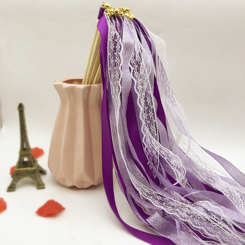 Popular Ribbon Fairy Wand / Magic Wand, Ribbon Streamer Decoration for Lawn, Wedding, Party