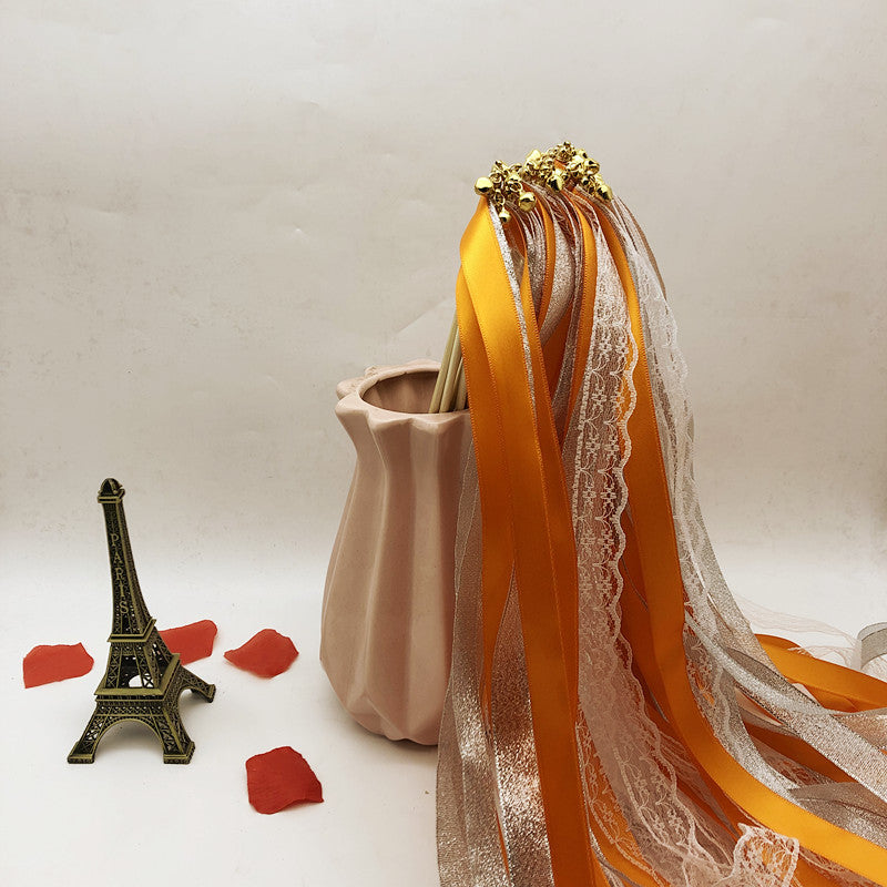 Popular Ribbon Fairy Wand / Magic Wand, Ribbon Streamer Decoration for Lawn, Wedding, Party