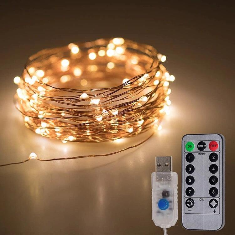 Starry Fairy Lights, String Lights, 66FT, 200 LEDs, Bedroom Decor, Wall Decor, USB Powered, Bendable Copper Twinkle Lights - If you say i do