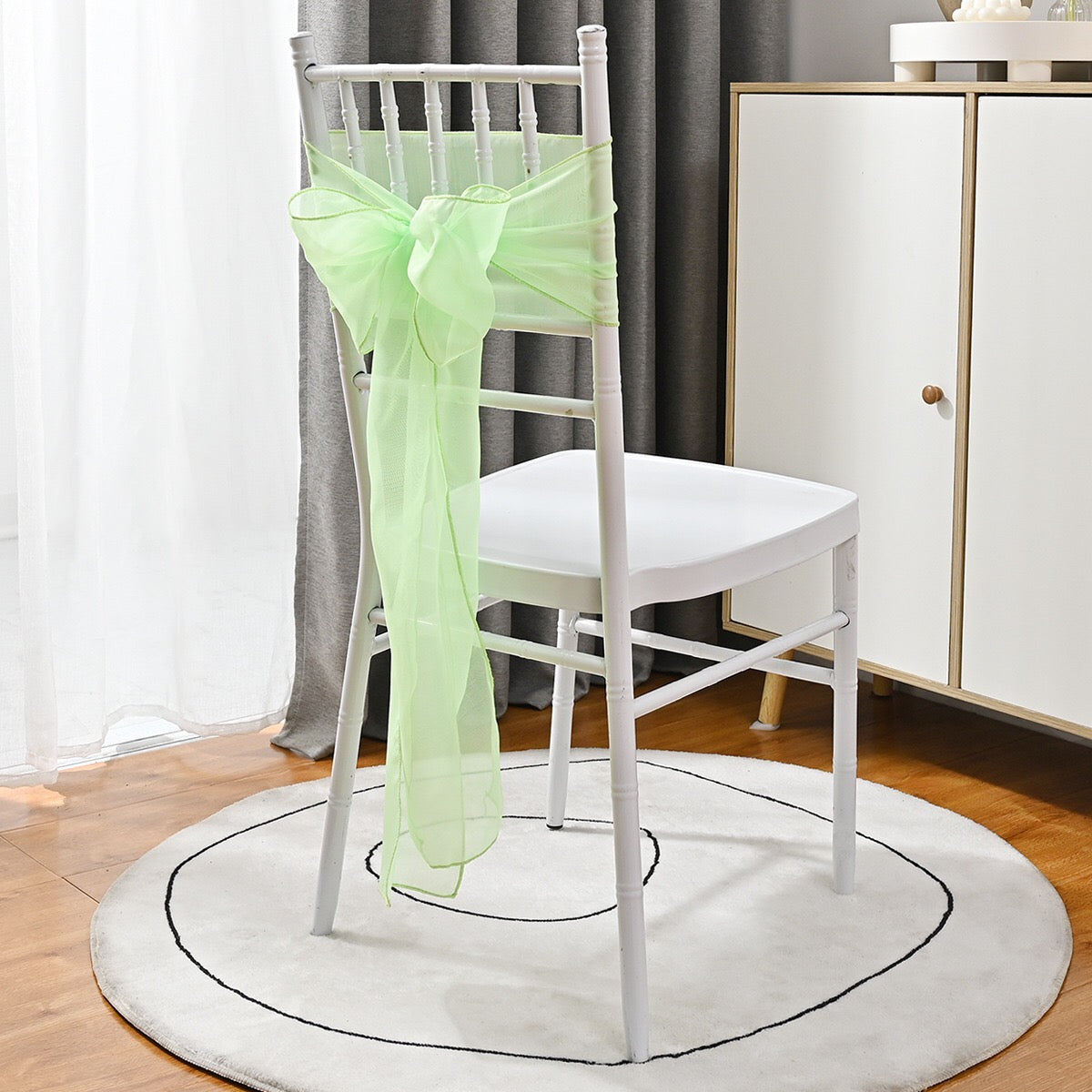 10PCS Polyester Chair Sashes for Wedding Banquet Party Decoration Chair Bows Ties Chair Cover Decorations