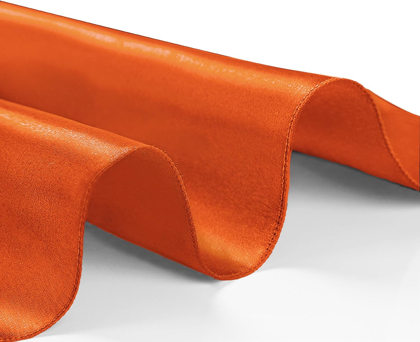 50pcs Burnt Orange Satin Napkins 17x17 Inch Wedding Napkins, Decorative Wedding Reception Napkins Square Table Napkins, Silky Satin Cloth Napkins for Restaurant Graduation Party