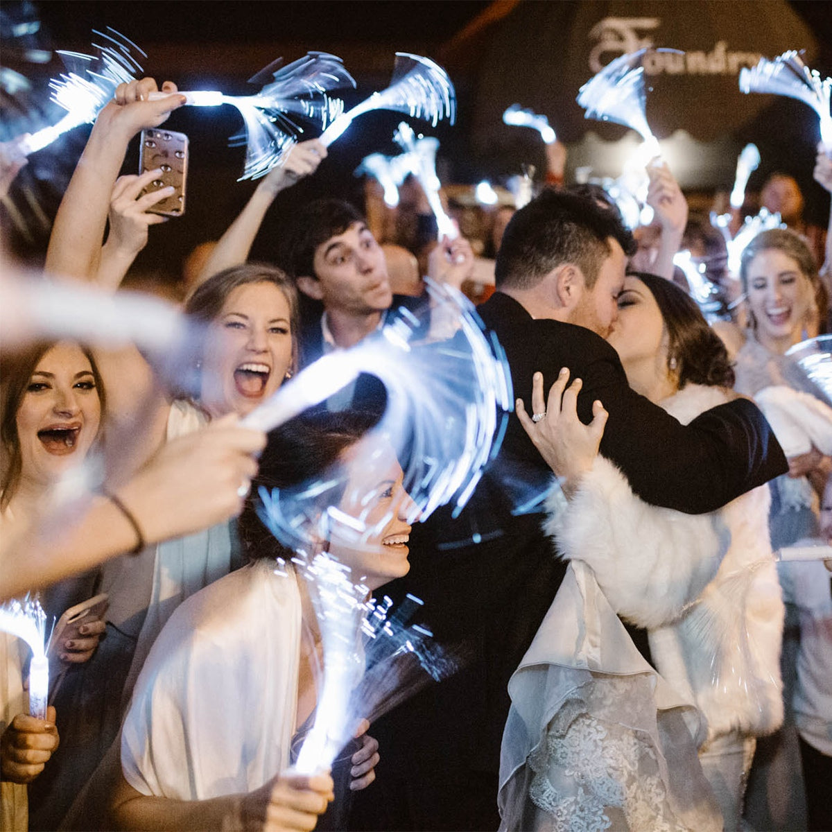 LED Fiber Wands For Wedding Exit Ideas/Wedding send-off ideas not sparklers