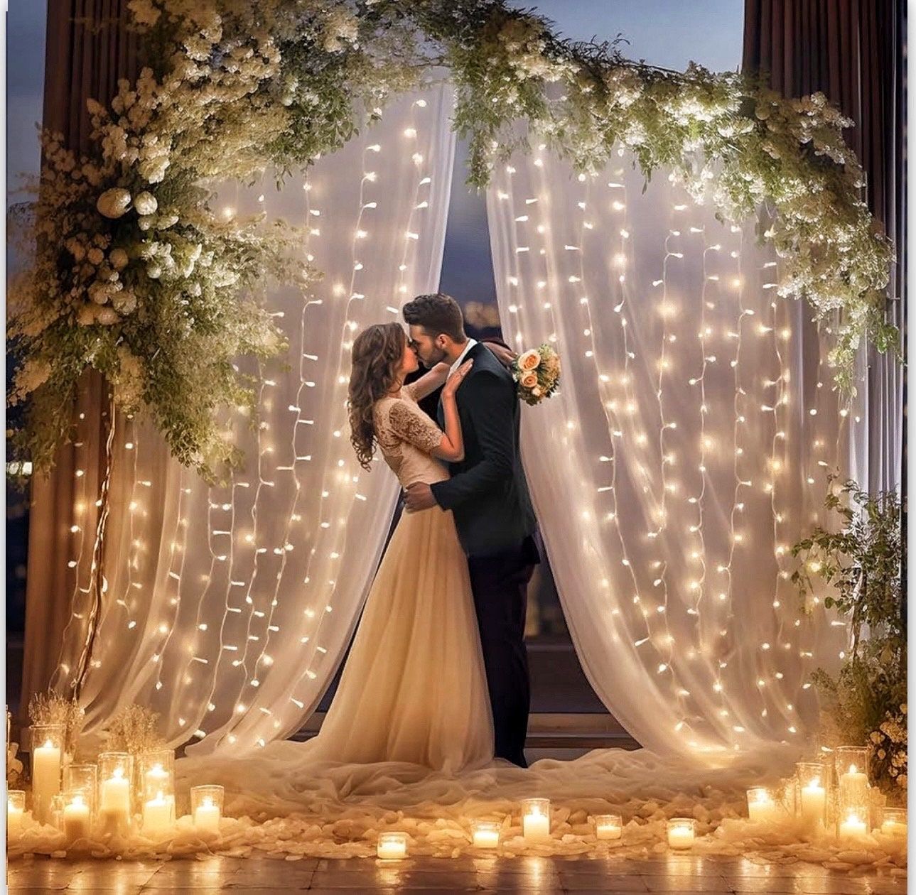 Curtain Lights Fairy String Twinkle Lights for Christmas