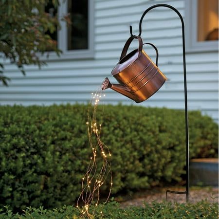 LED Copper Wire Firework Light Watering Can with Light
