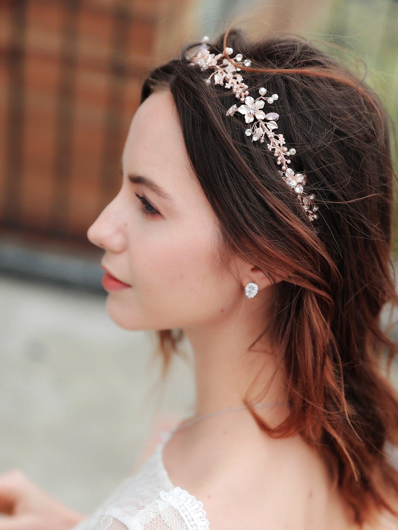 Faux Pearl Decor Headband for Wedding - If you say i do