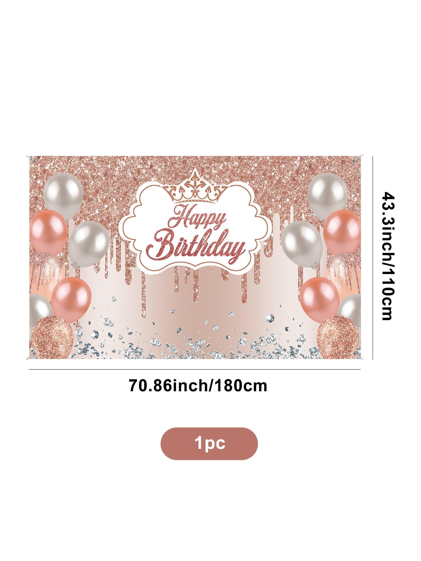 1pc Balloon Pattern Birthday Party Backdrop Background Cloth - If you say i do