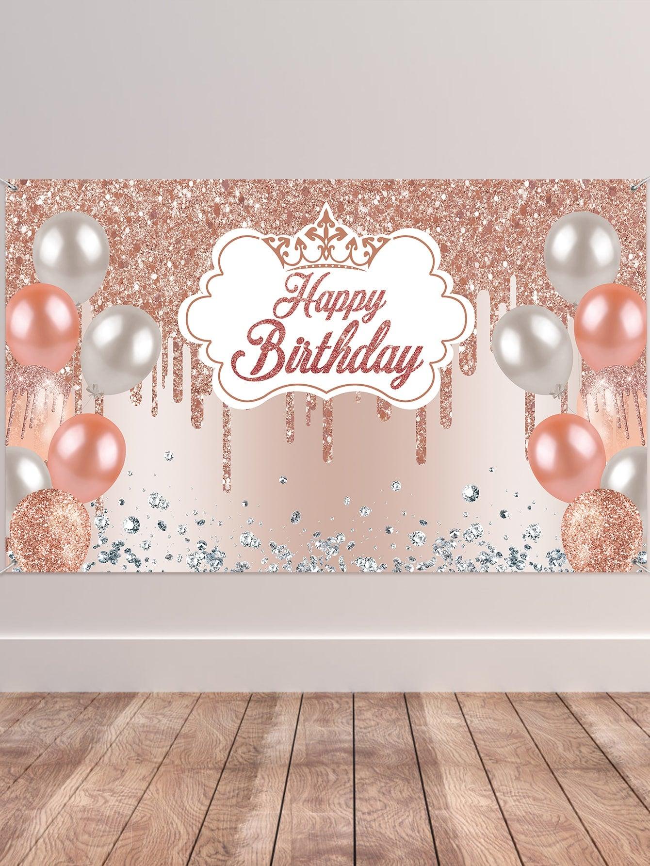 1pc Balloon Pattern Birthday Party Backdrop Background Cloth - If you say i do