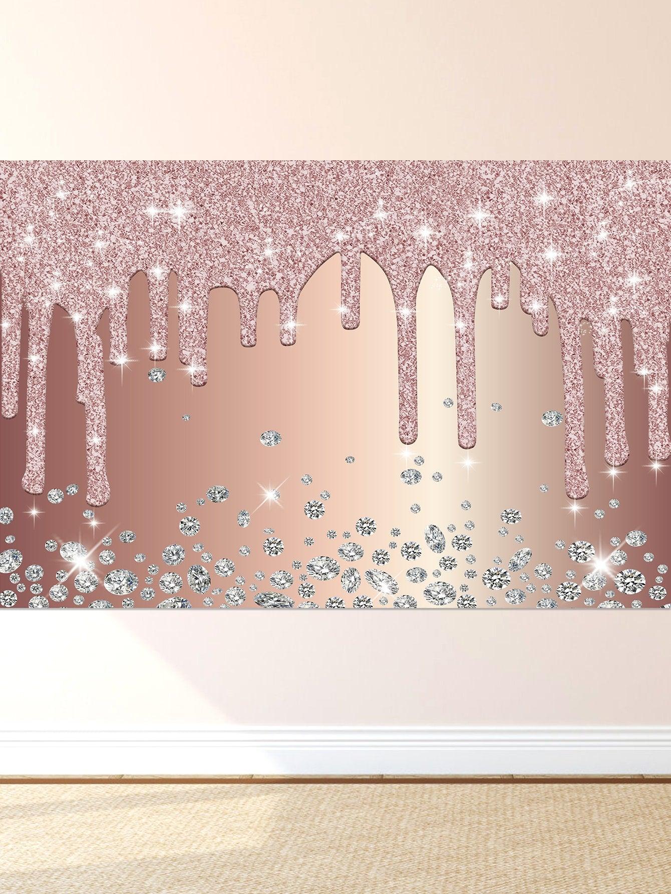 Diamond Pattern Party Backdrop Background Cloth - If you say i do