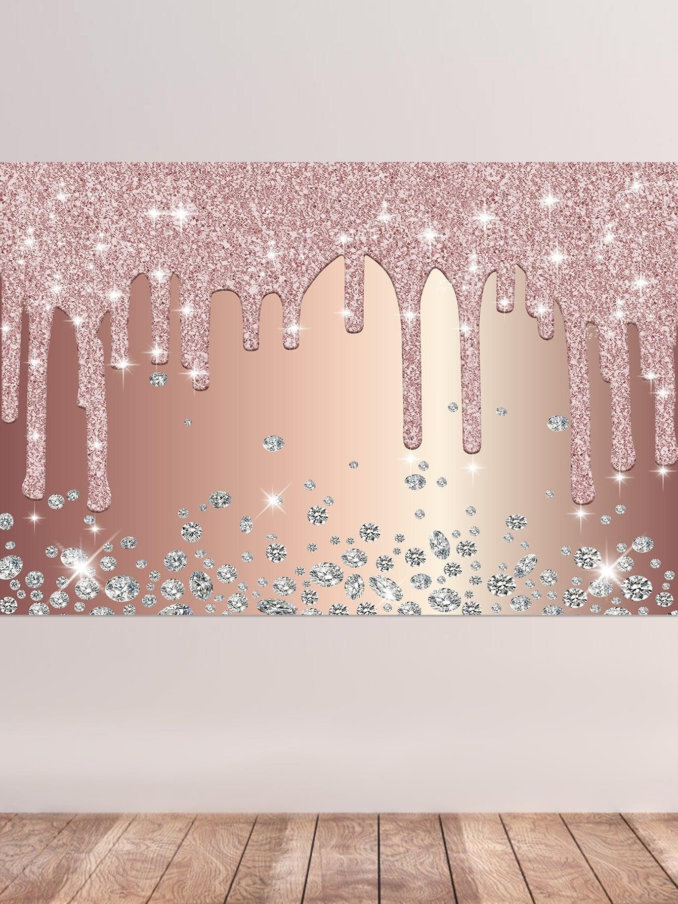 Diamond Pattern Party Backdrop Background Cloth - If you say i do