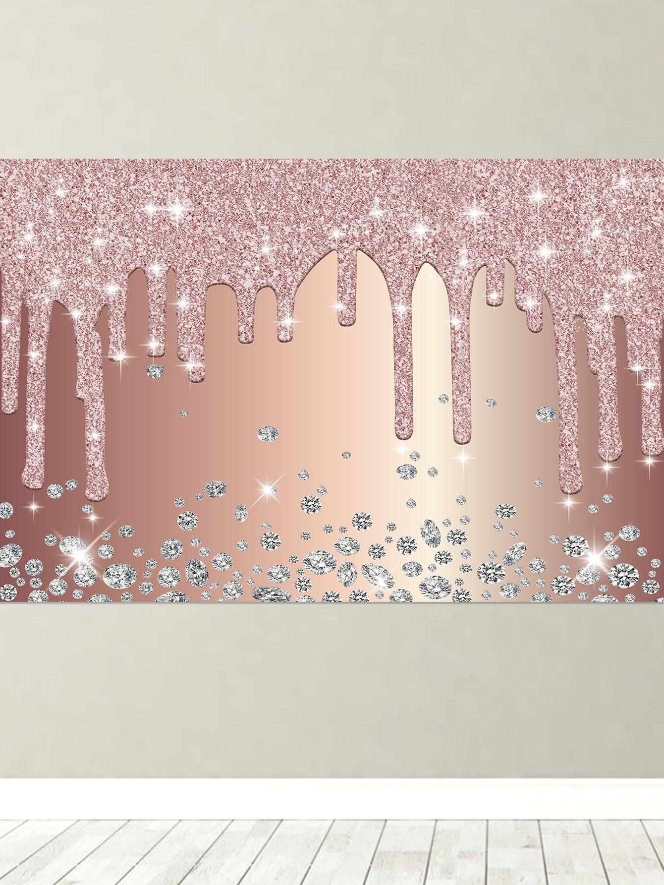 Diamond Pattern Party Backdrop Background Cloth - If you say i do
