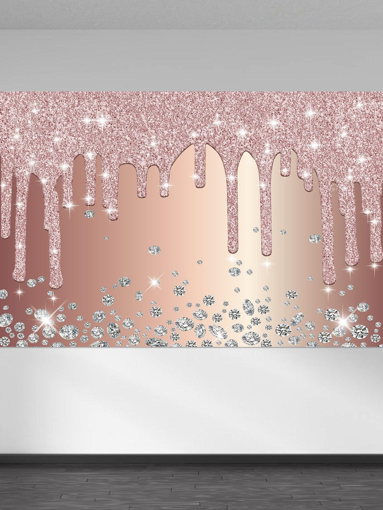 Diamond Pattern Party Backdrop Background Cloth - If you say i do