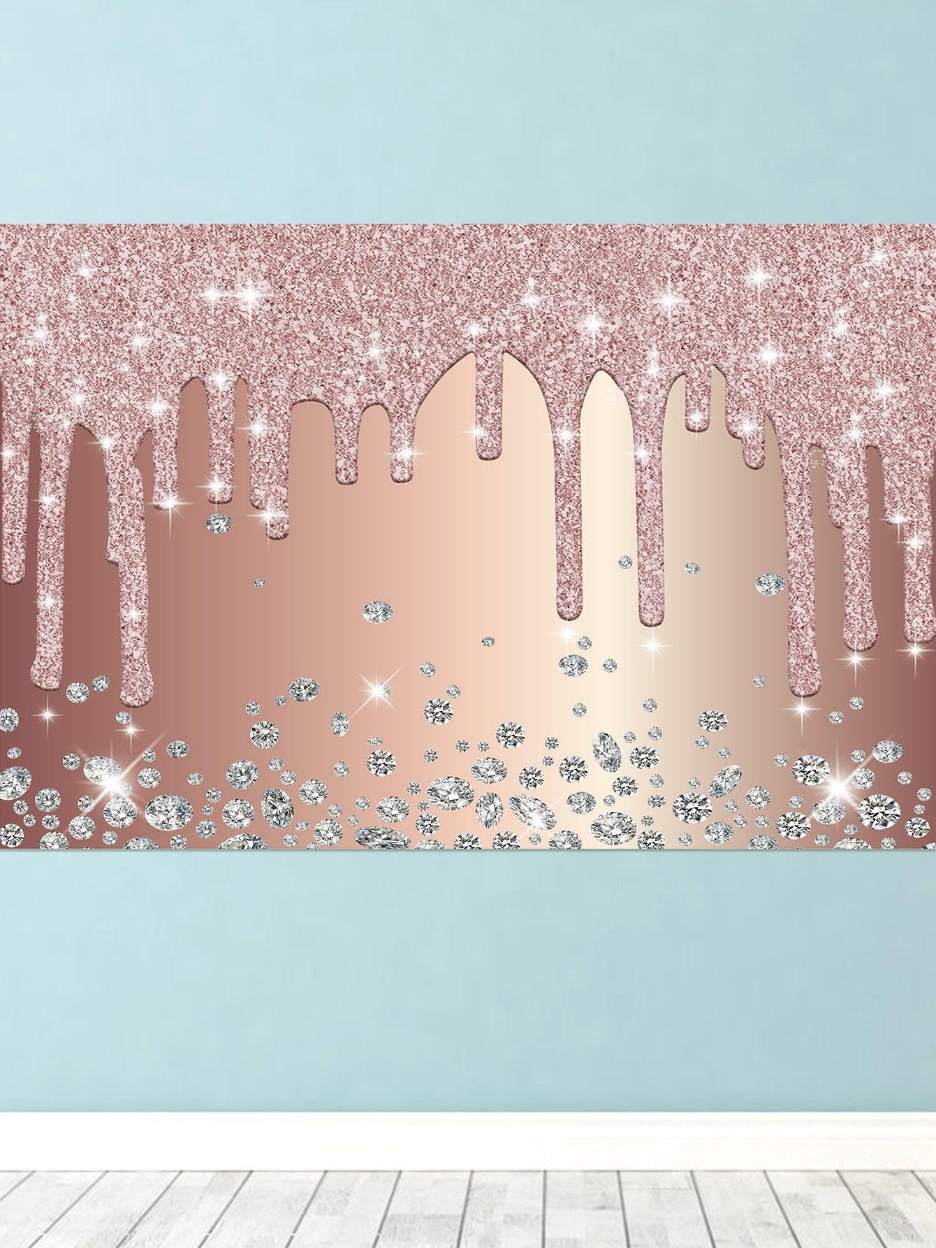Diamond Pattern Party Backdrop Background Cloth - If you say i do