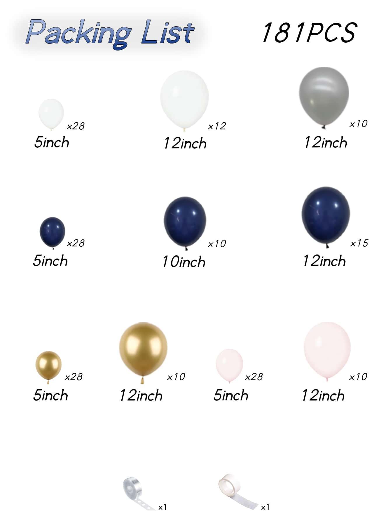 181pcs Mixed Color Balloon Garland Set - If you say i do