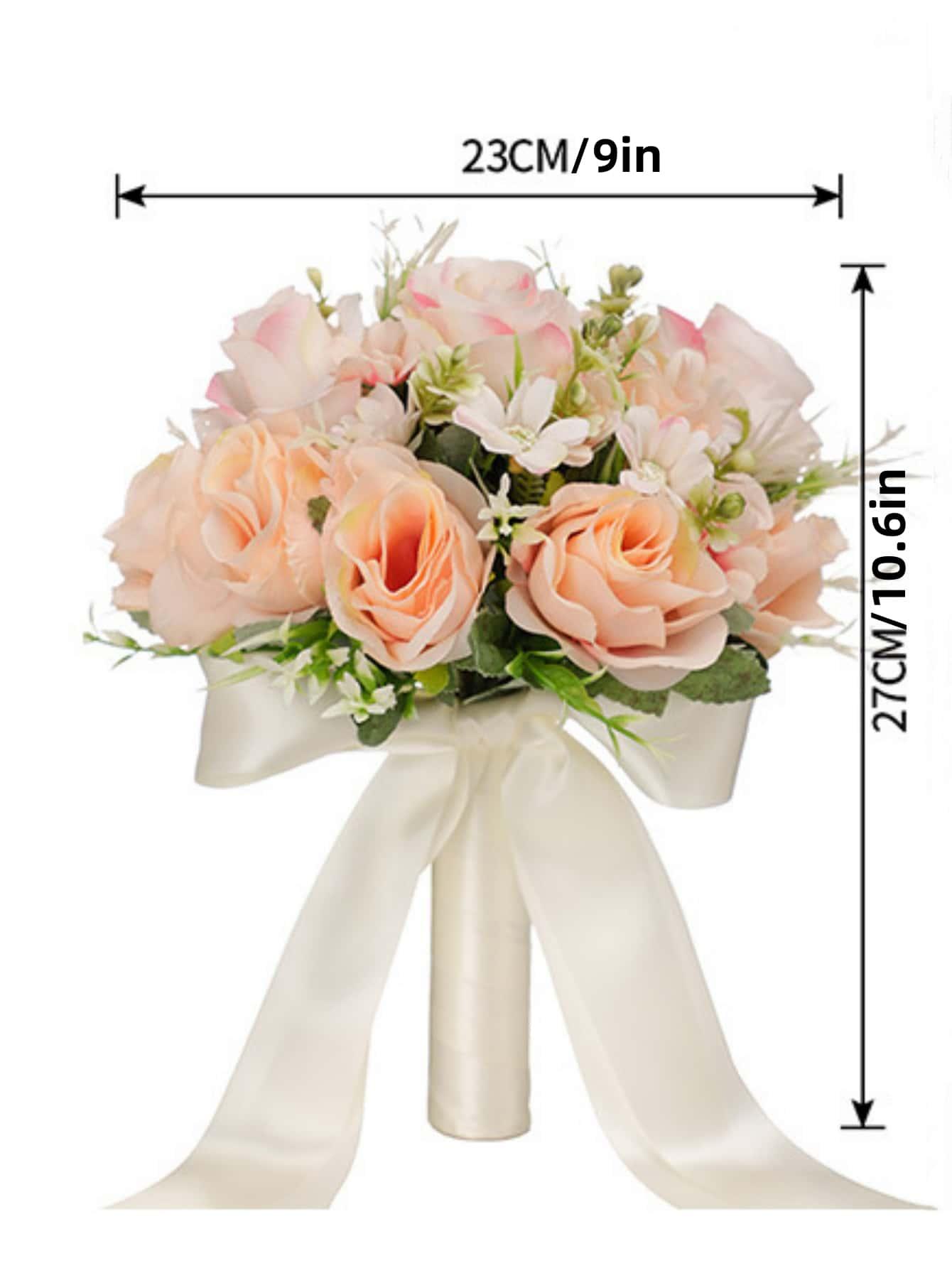 1pc Fabric Artificial Flower Bouquet For Wedding Ceremony - If you say i do