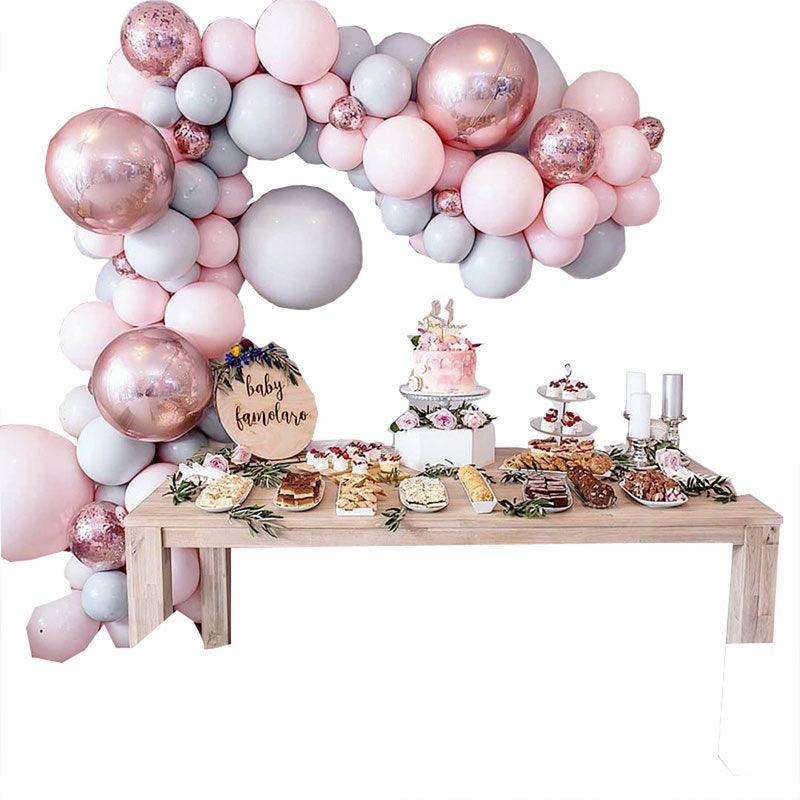 167Pcs/set Pink and Grey Balloon Arch Kit Set Birthday Wedding Baby Shower Bridal Shower Garland Decor - If you say i do