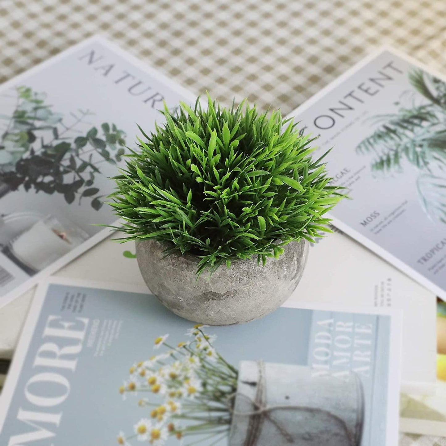 2 Pcs Fake Plants for Bathroom/Home Office Decor, Small Artificial Faux Greenery for House Decorations (Potted Plants) - If you say i do