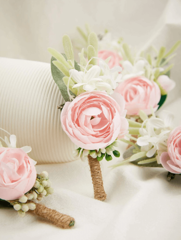 6pcs Flower Decor Boutonniere for Weddings - If you say i do