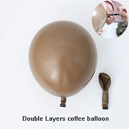 140Pcs Coffee Brown Balloon Arch Garland Kit Chrome Gold Latex Balloons for Bear Themed Birthday Neutral Wild One 1st Birthday - If you say i do