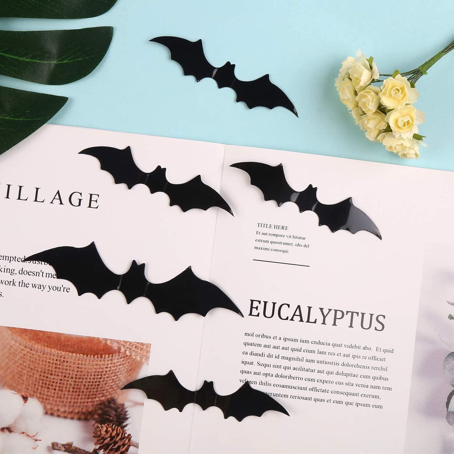 Bats Wall Decor,120 Pcs 3D Bat Halloween Decoration Stickers for Home Décor 4 Size Waterproof Black Spooky Bats for Room Décor - If you say i do