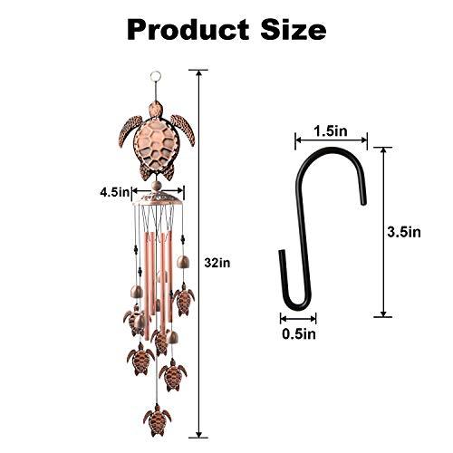 Retro turtle wind chimes outdoor, windchimes unique outdoor clearance, Perfect Birthday Gifts - If you say i do