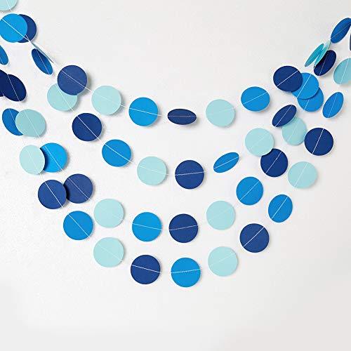 4pcs Blue Circle Dot Garland Bubble Streamer Summer Under the Sea Party Decoration Pool Beach Ocean Bubble Hanging Bunting Banner Backdrop - If you say i do