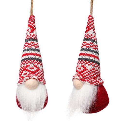 Christmas Tree Hanging Gnomes Ornaments Set of 10, Swedish Handmade Plush Gnomes Santa Elf Hanging Home Decorations Holiday Decor - If you say i do