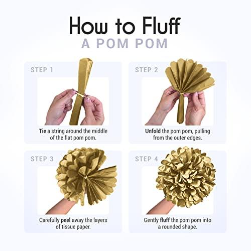 20-Piece Party Decoration Kit ââ‚?Hanging Tissue Paper Pom Poms for Weddings, Bridal Showers, Birthdays and Other Special Occasions - If you say i do