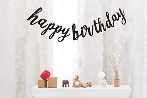 Black Happy Birthday Alphabet Banner for Birthday Party Decorations - If you say i do