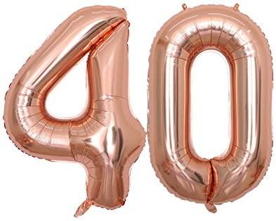 40 inch Jumbo 30 Rose Gold Foil Balloons for 30th Birthday Party Supplies,Anniversary Events Decorations - If you say i do
