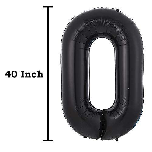 40inch Jumbo Black 50 Number Balloons for Birthday Party Decorations 50th Year Old Party Supplies - If you say i do