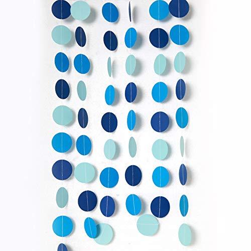 4pcs Blue Circle Dot Garland Bubble Streamer Summer Under the Sea Party Decoration Pool Beach Ocean Bubble Hanging Bunting Banner Backdrop - If you say i do