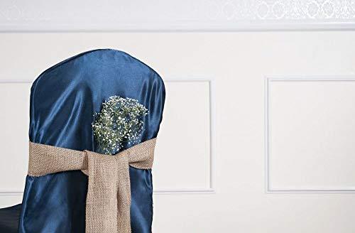 6"X108" Pack of 10 Natural Jute Burlap Chair Bow Sashes for Wedding Event Party Ceremony Reception Decoration Supplies Wholesale - If you say i do