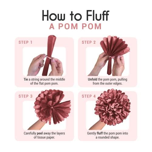 20-Piece Party Decoration Kit Hanging Tissue Paper Pom Poms for Weddings and Other Special Occasions - If you say i do