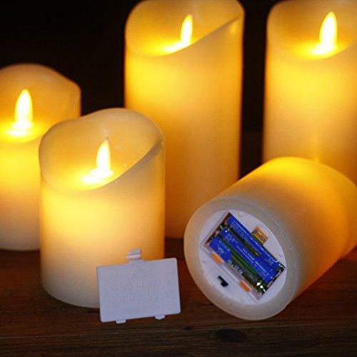 Flameless Candles, Led Candles Set of 5 Ivory Battery Candles with Remote Timer - If you say i do