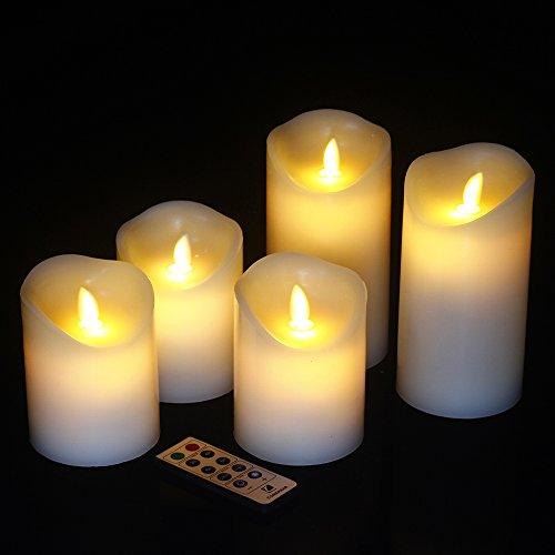 Flameless Candles, Led Candles Set of 5 Ivory Battery Candles with Remote Timer - If you say i do