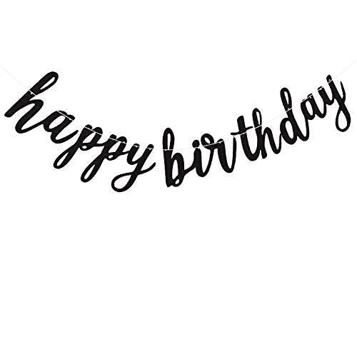 Black Happy Birthday Alphabet Banner for Birthday Party Decorations - If you say i do