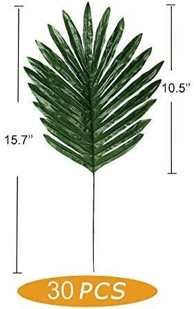 30 Pcs Faux Palm Leaves with Stems Artificial Tropical Plant Imitation Safari Leaves Hawaiian Luau Party Suppliers Decorations - If you say i do