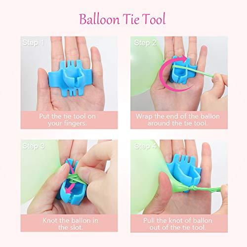 Balloon Decorating Strip Kit for Arch Garland 32Ft Balloon Tape Strip, 2 Pcs Tying Tool, 200 Dot Glue, 20 Ballon Flower Clip - If you say i do