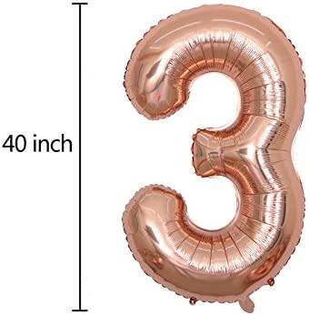 40 inch Jumbo 30 Rose Gold Foil Balloons for 30th Birthday Party Supplies,Anniversary Events Decorations - If you say i do