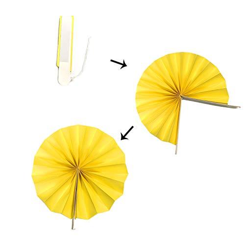 Tissue Paper Pom Poms Flower Fan and Honeycomb Balls for Birthday Baby Shower Wedding Festival Decorations - Yellow - If you say i do