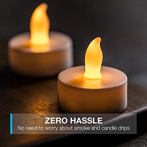 LED Candles, Lasts 2X Longer, Realistic Tea Lights Candles, LED Tealight Candles, Flickering Bright Tealights, Battery Operated Candles - If you say i do