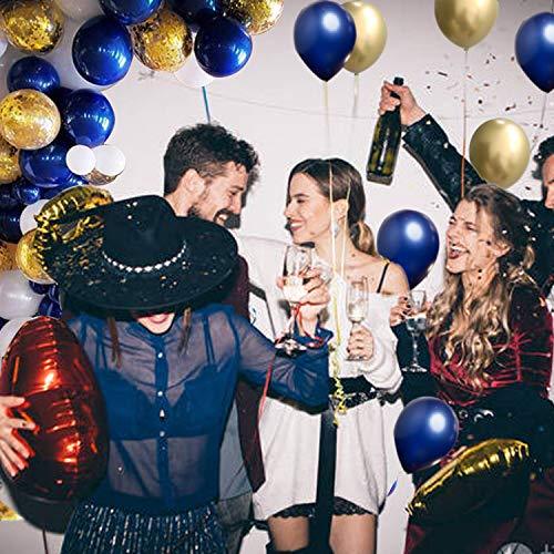 129Pcs Navy Blue Gold Balloon Arch Garland Kit, Navy White Gold Confetti Balloons for Graduation Party Baby Shower Wedding Birthday - If you say i do