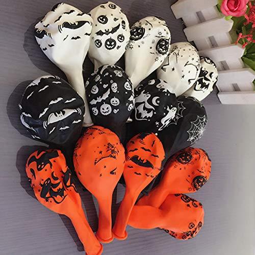 50 Pieces Halloween Latex Balloons, 12 Inch Pumpkin Bat Ghost Skull Specter Spider Web Balloons for Halloween Party Decorations - If you say i do