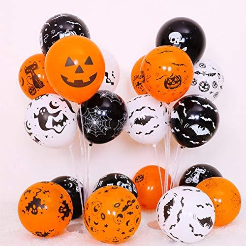 50 Pieces Halloween Latex Balloons, 12 Inch Pumpkin Bat Ghost Skull Specter Spider Web Balloons for Halloween Party Decorations - If you say i do