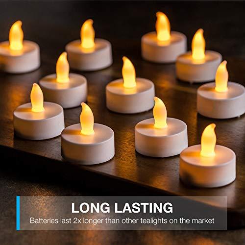 LED Candles, Lasts 2X Longer, Realistic Tea Lights Candles, LED Tealight Candles, Flickering Bright Tealights, Battery Operated Candles - If you say i do