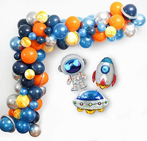 Outer Space Balloon Garland Kit, 88Pcs Universe Space Planets Party Balloon Garland Kit Included UFO Rocket Astronaut Balloons - If you say i do