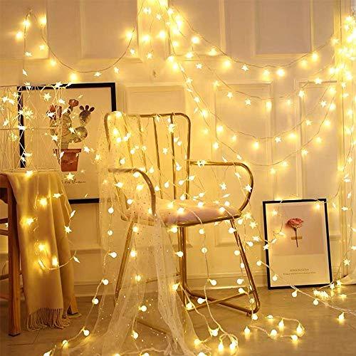 Extendable LED Globe String Lights, 43ft 70 LED Indoor String Light Plug in, 8 Modes Twinkle Lights, Warm White, Fairy String Lights - If you say i do