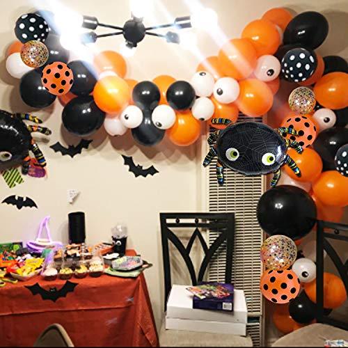 121 Pack Halloween Balloon Arch Garland Kit, Black Orange Confetti Balloons with Mylar Spider Balloon for Kids Halloween Theme Party Decorations - If you say i do