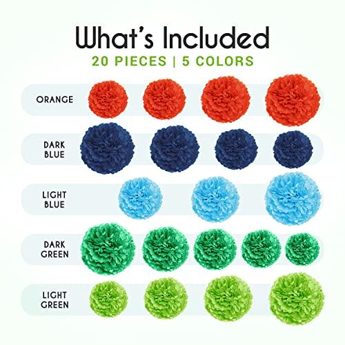 20-Piece Party Decoration Kit Hanging Tissue Paper Pom Poms for Birthday Parties, Graduations and Other Special Occasions - If you say i do
