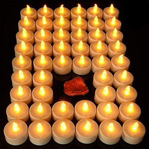 24 Pack Battery Operated Flameless LED Tea Light Fake Candles for Votive, Party, Weddings, Birthdays, Mother's Day - If you say i do